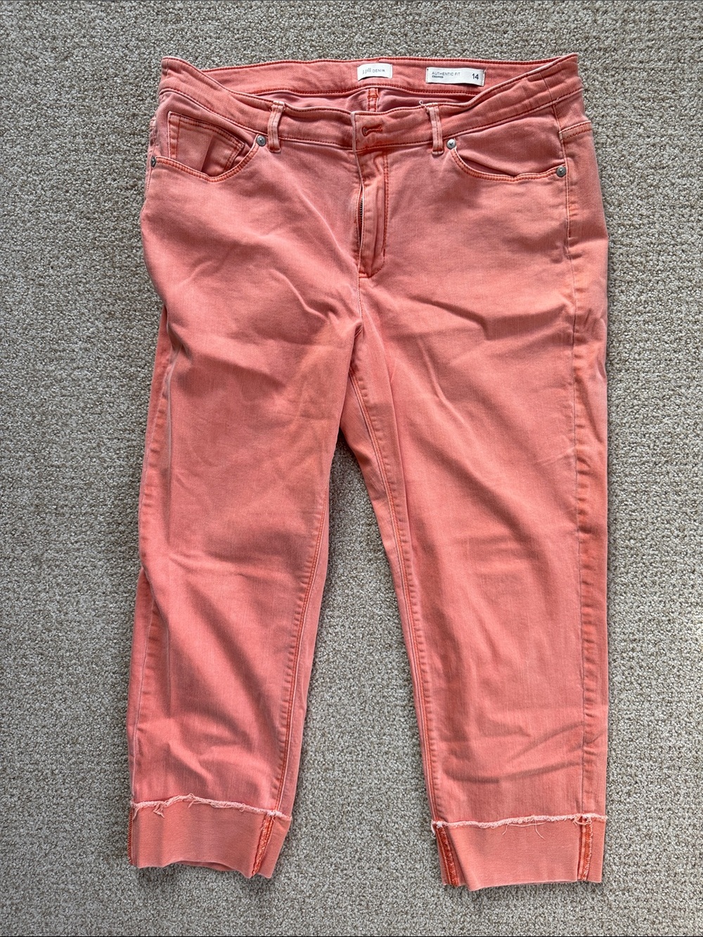 J. Jill Women's Coral Capri Jeans